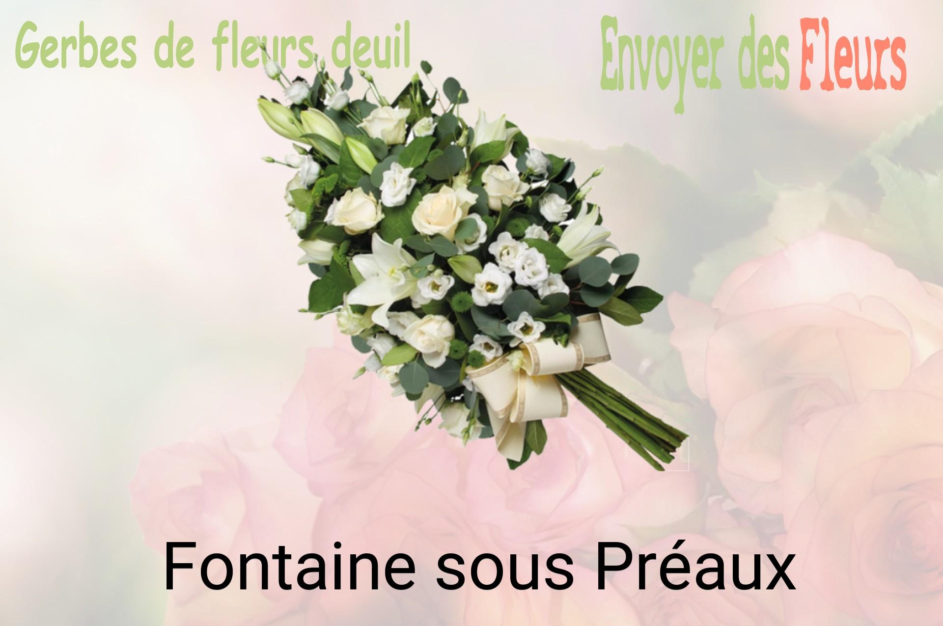 Gerbe de fleurs de deuil livrée à Fontaine-sous-Préaux